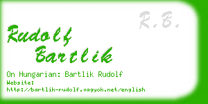 rudolf bartlik business card